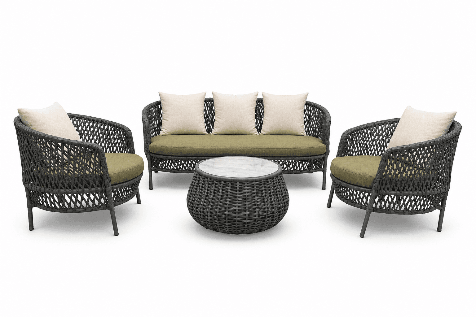 NATURE NEST LOUNGE- SET OF (2+1+1)