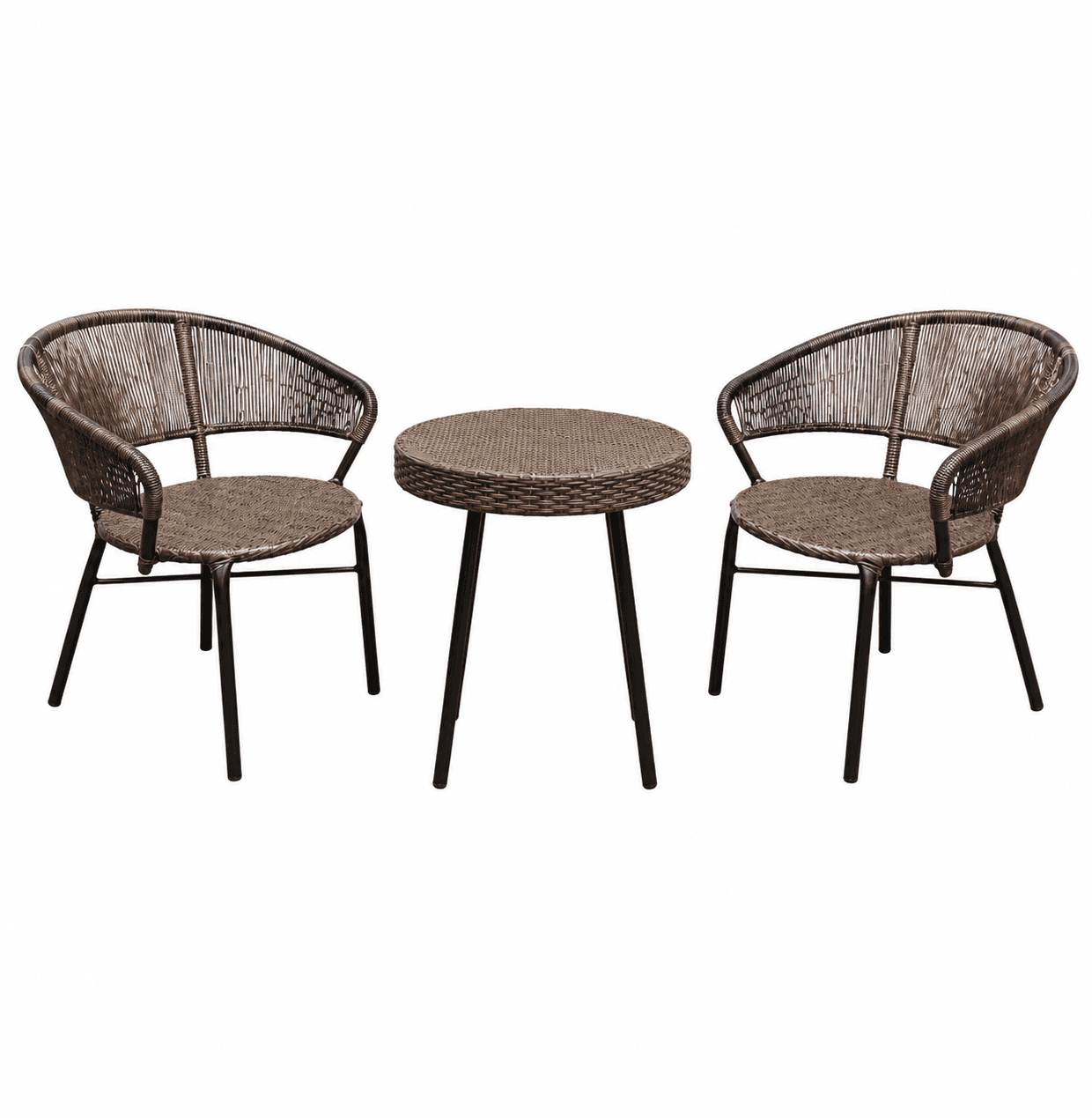 Natura Outdoor Bistro Set (2 Chairs + Table)
